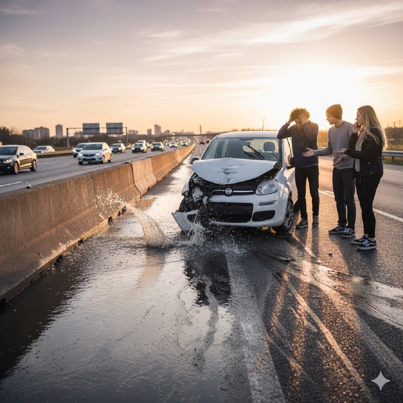 Spino d'Adda - Aquaplaning, tre feriti