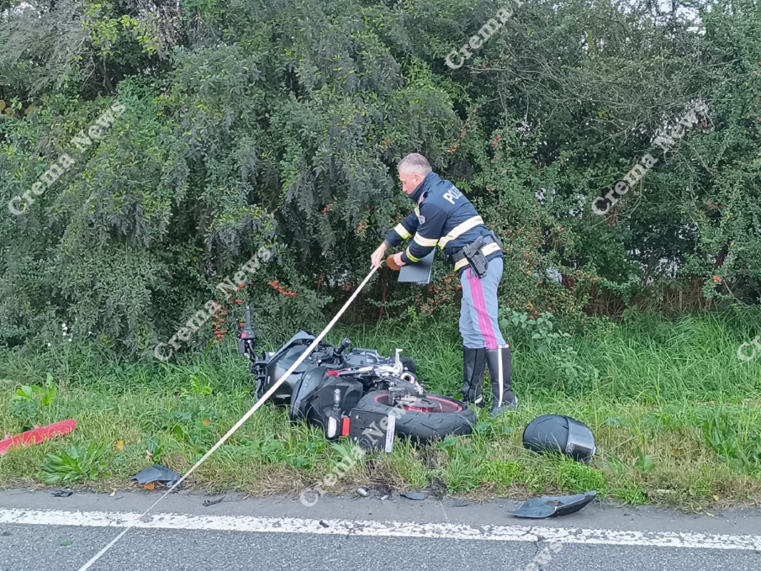 Offanengo - Motociclista ferito