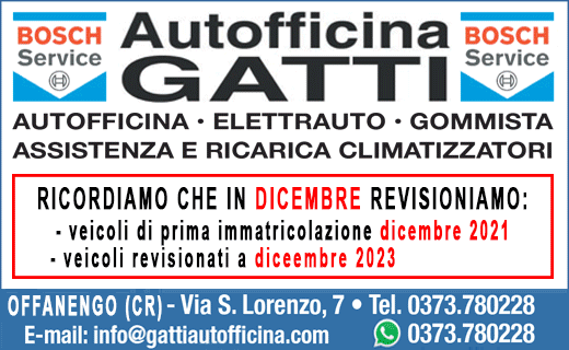 Autofficina Gatti 01/09/2025...31/10/2025
