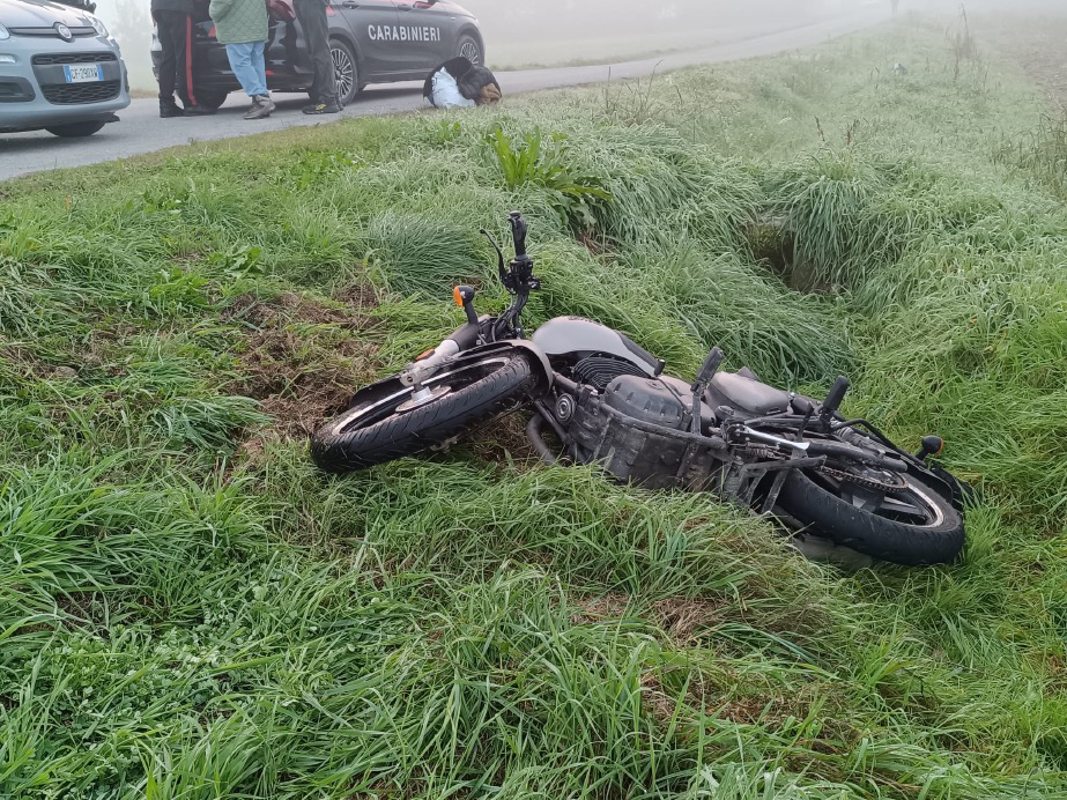 Soncino - Motociclista grave