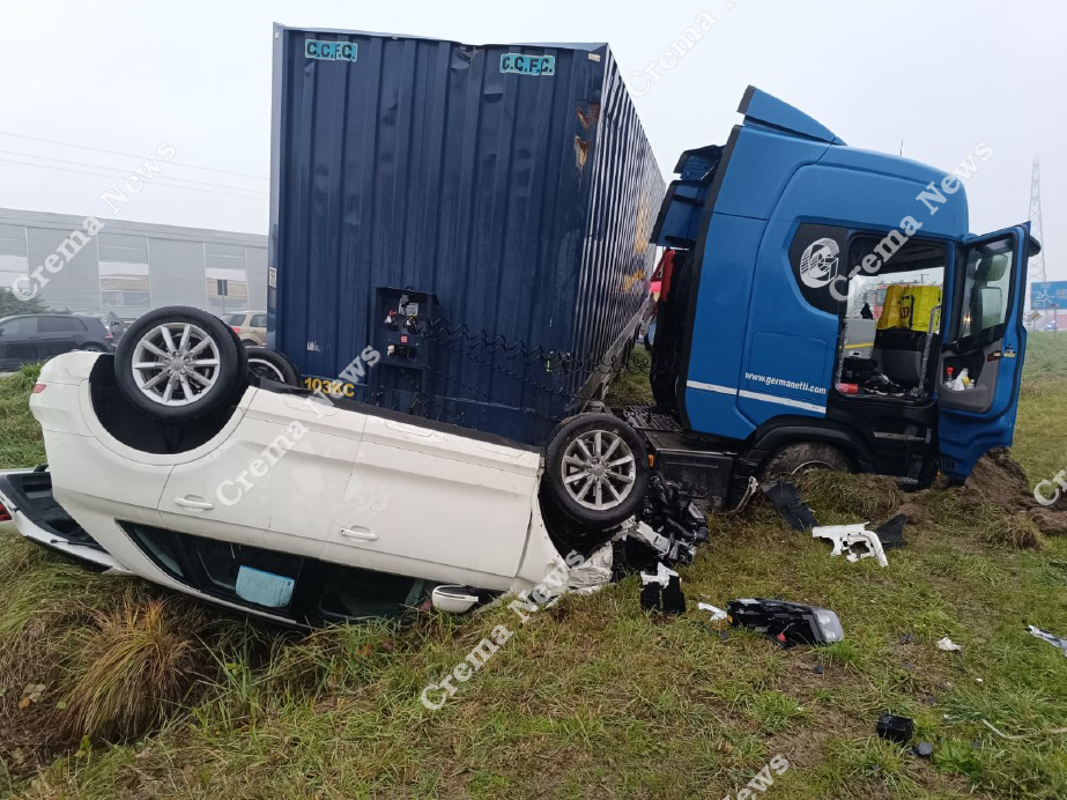 Ricengo - Quattro feriti in una carambola