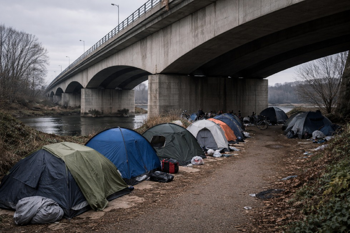 Dal territorio - Tendopoli sotto il ponte 
