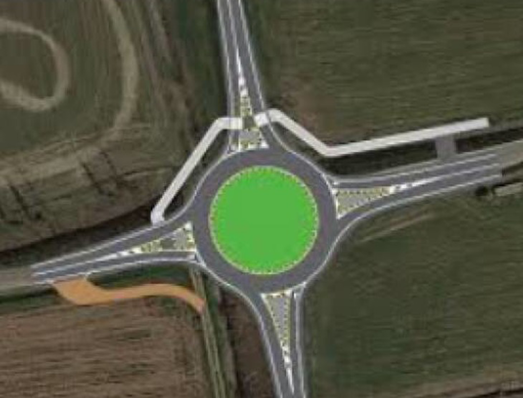 Crema News - Chieve - Strada bianca e rotatoria