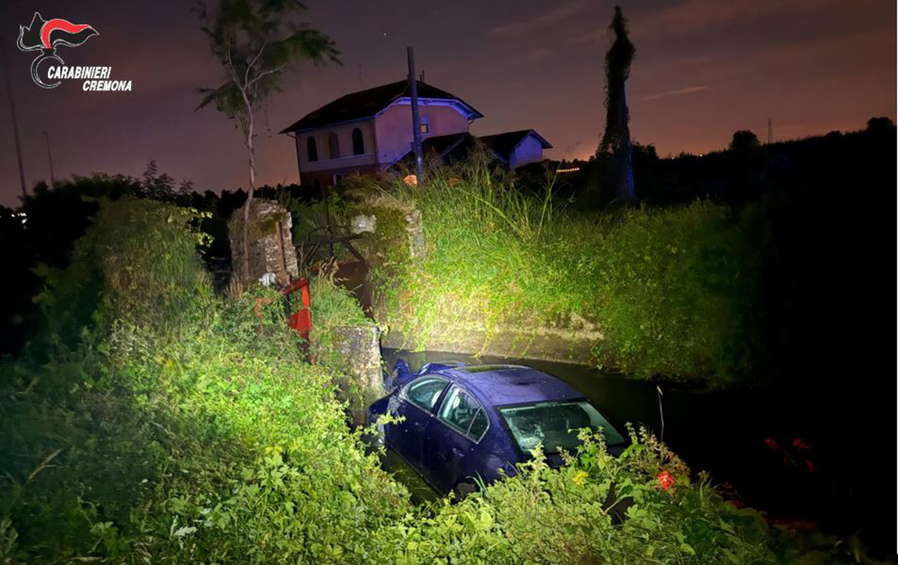 Crema News - Pandino - Ubriaco esce di strada