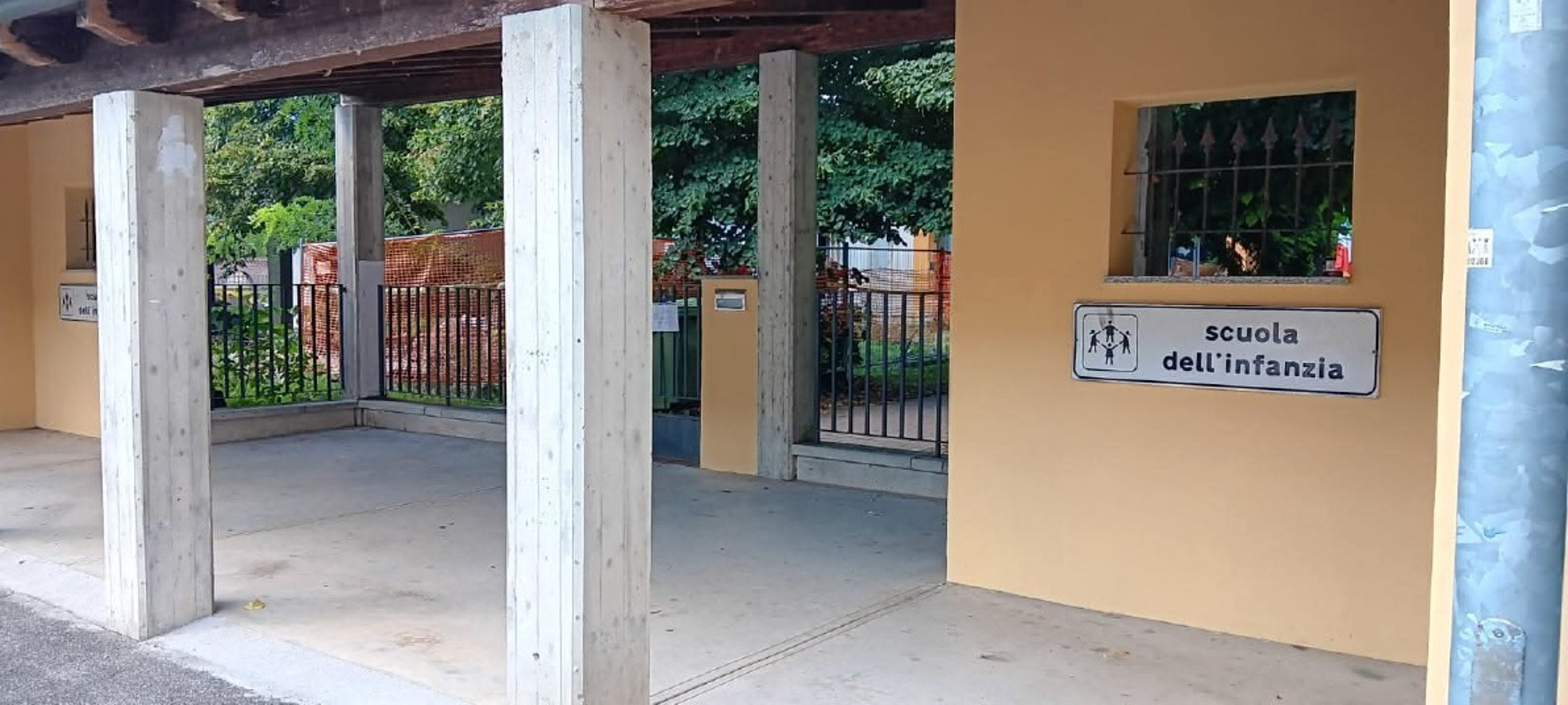 Crema News - Pieranica — Portichetto della materna a nuovo