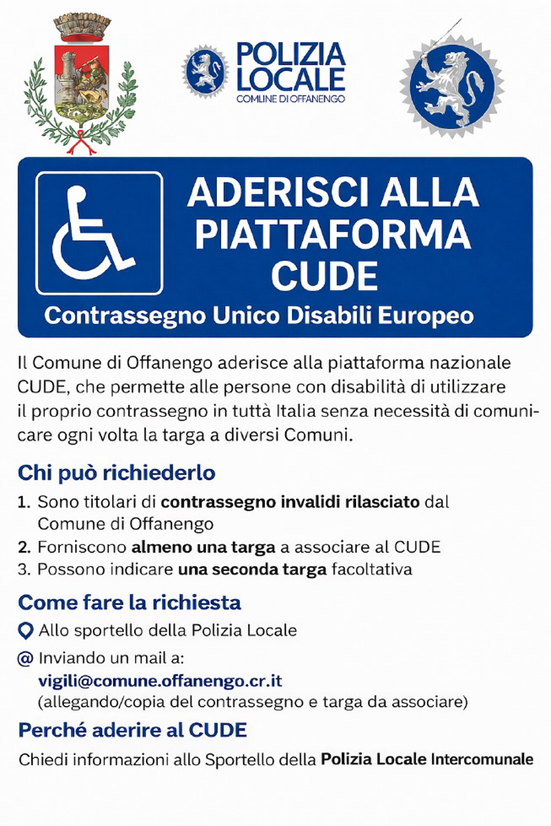Offanengo - Contrassegno disabili 