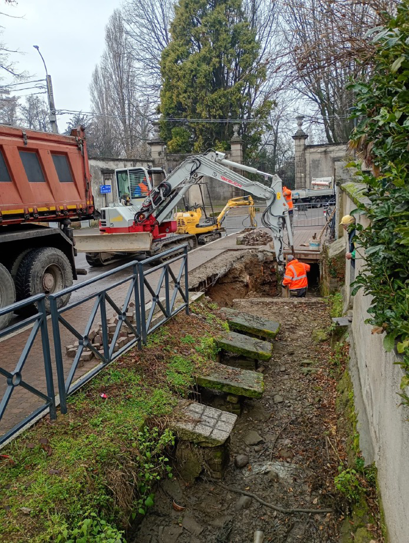 Vaiano Cremasco - Lavori nella roggia