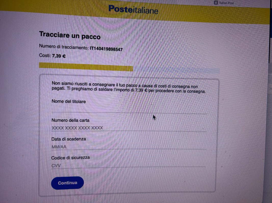 Crema - Nessun pacco