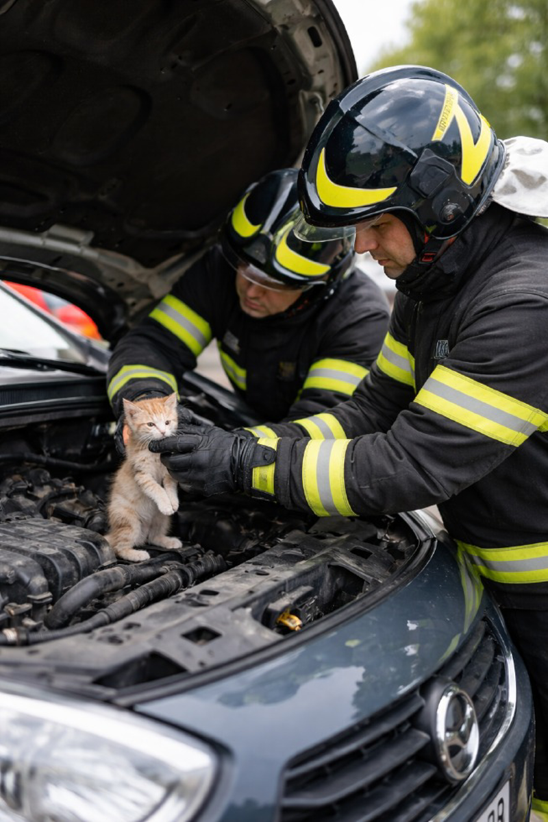 Dal territorio - Pompieri tolgono dai guai un gattino