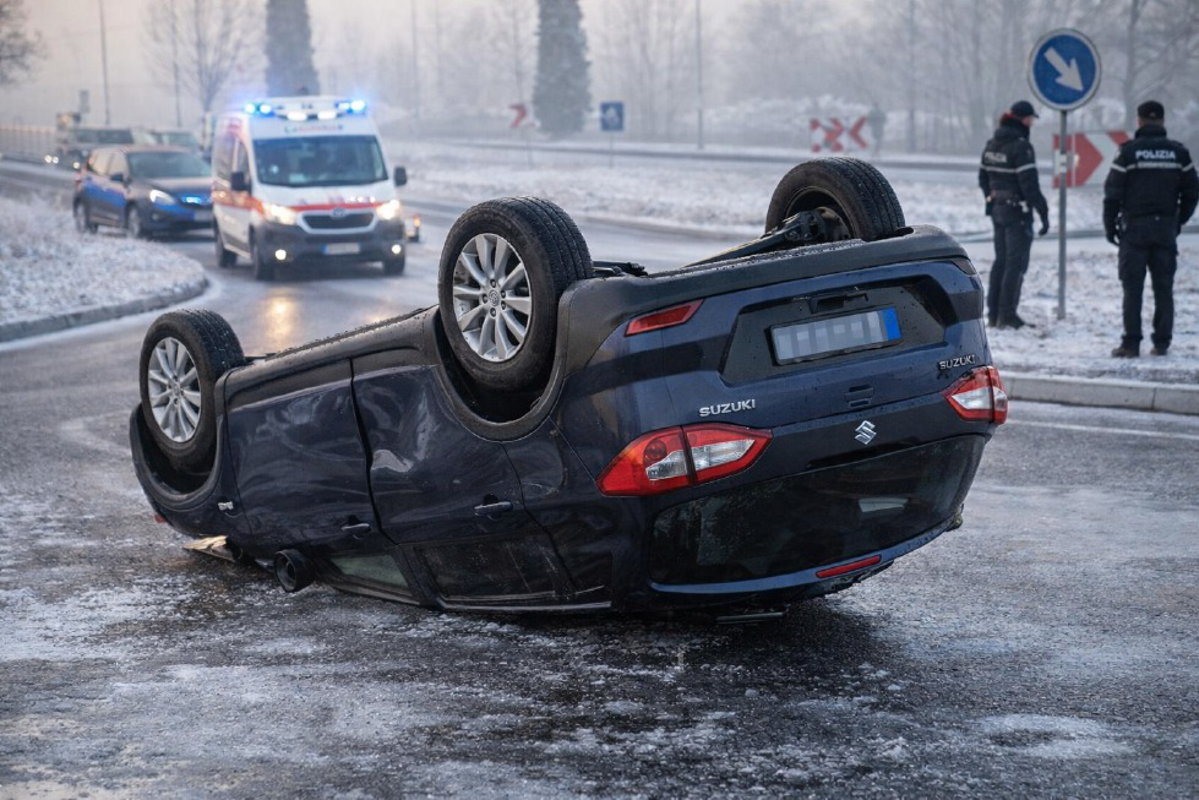 Dal territorio - Auto ribaltata