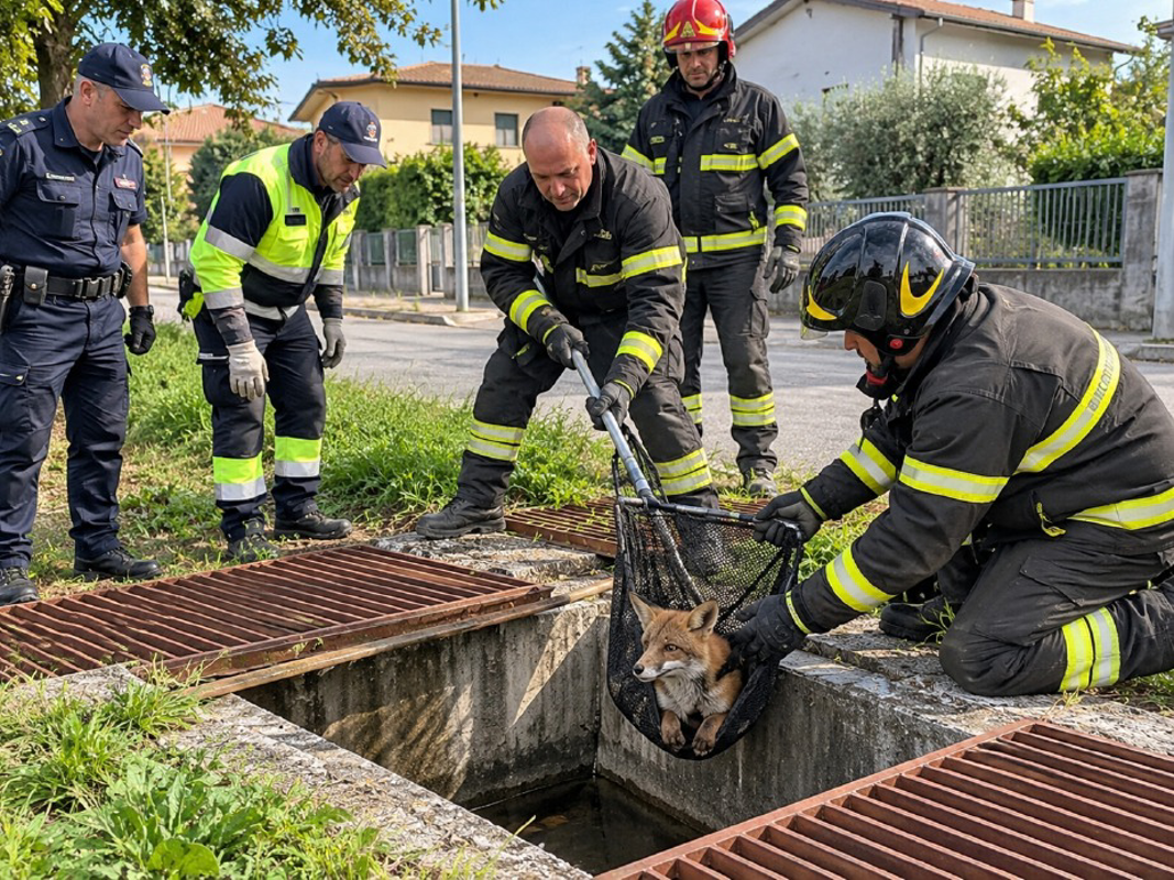 Dal territorio - Volpe in difficoltà , liberata