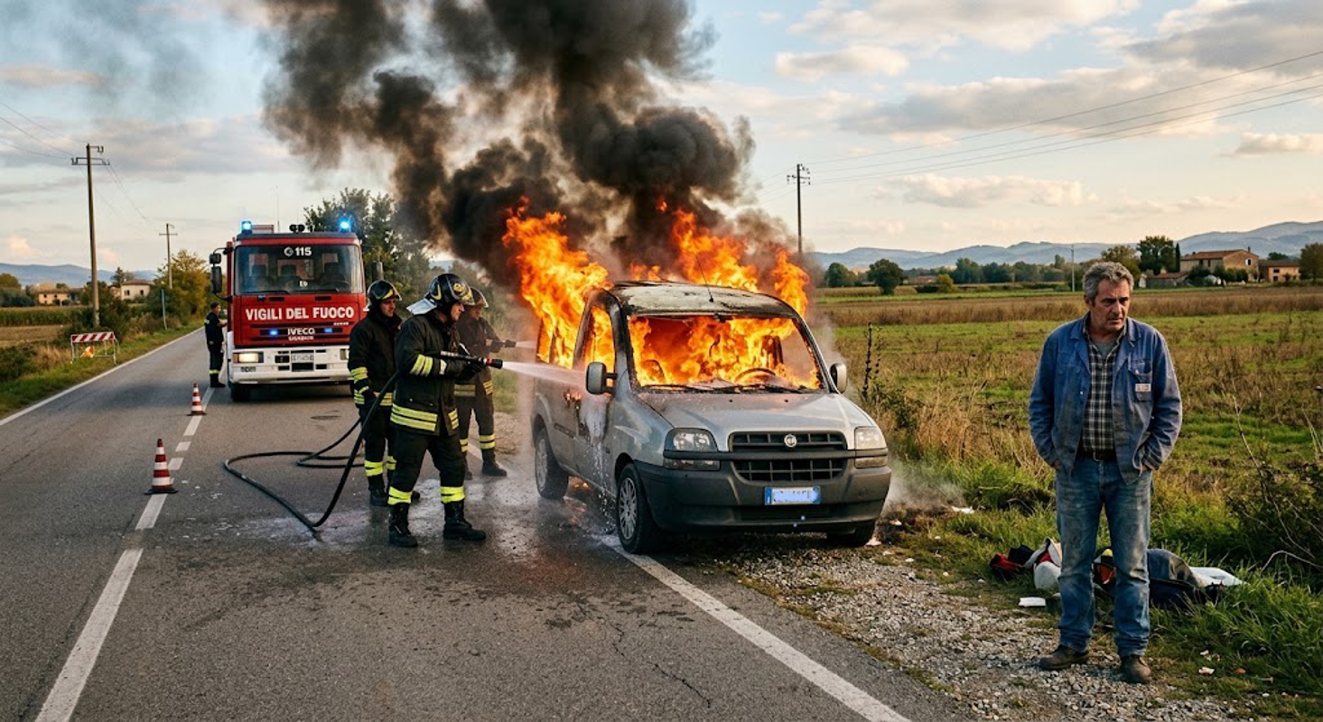 Spino d'Adda - Doblò a fuoco