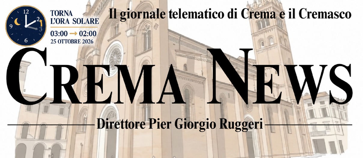 Logo di Crema News - notizie da Crema e Cremasco. Ora legale