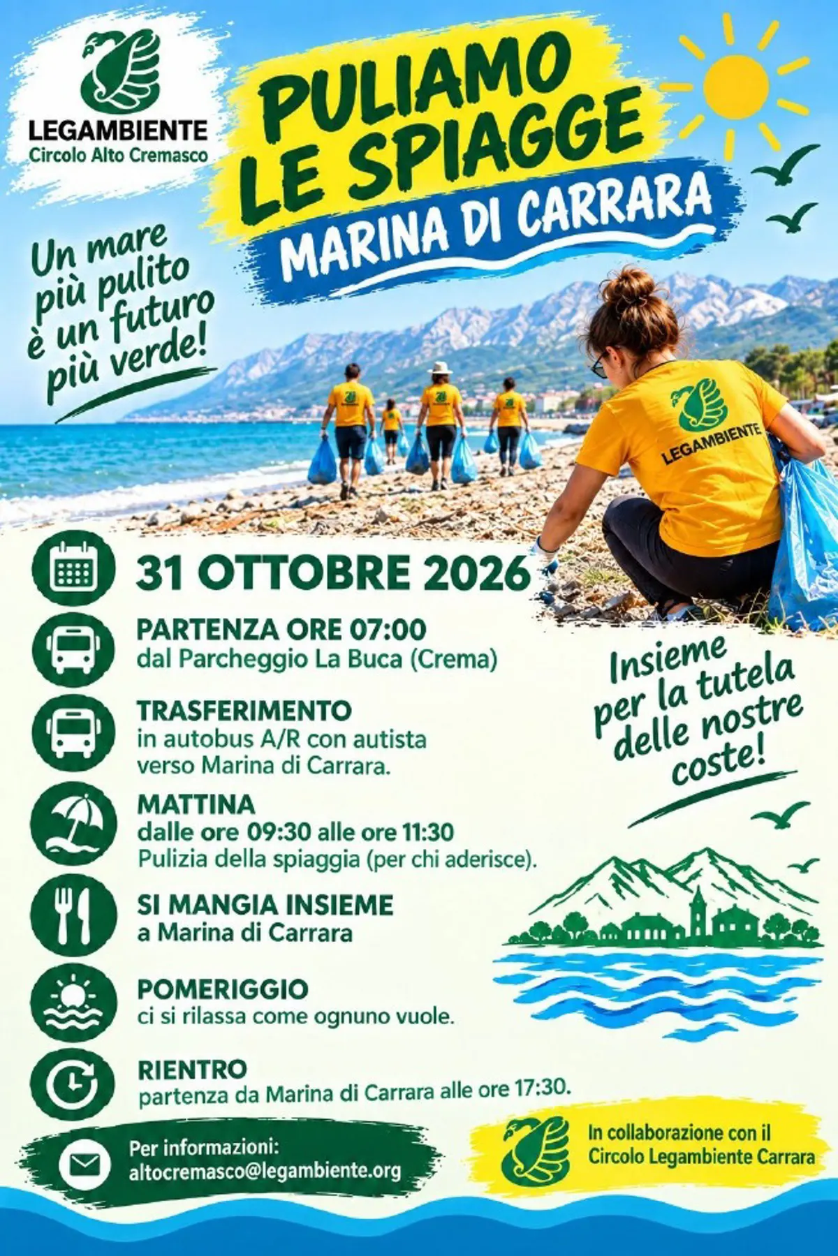Crema - Puliamo la spiaggia