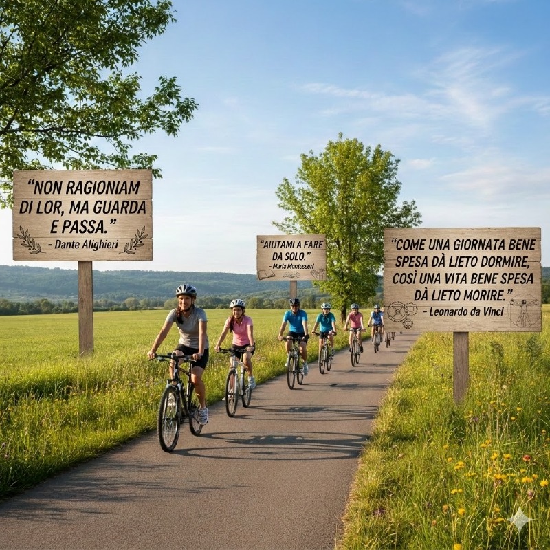 Offanengo - Pedalare e leggere