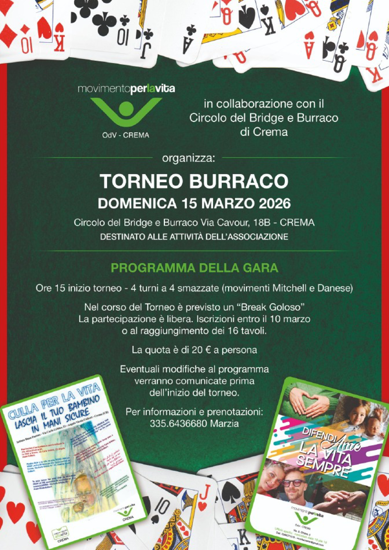 Crema - Movimento per la vita e burraco