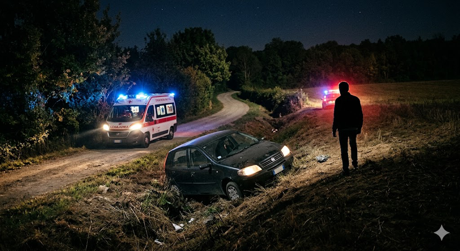 Izano - Auto fuori strada