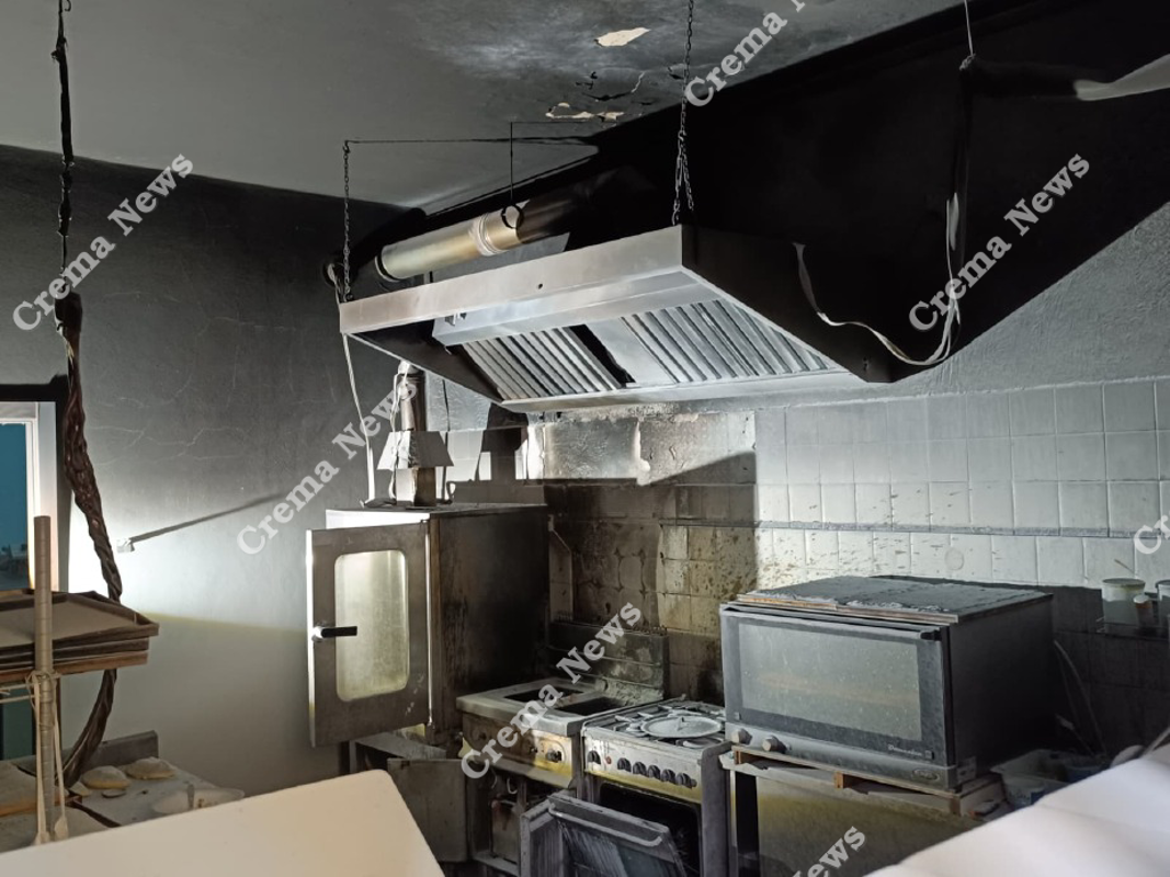 Trescore - Fuoco in negozio