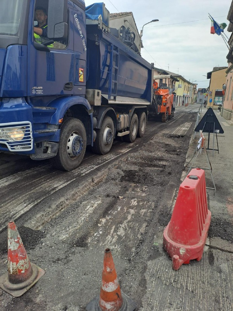 Madignano - Asfalto in via Libertà
