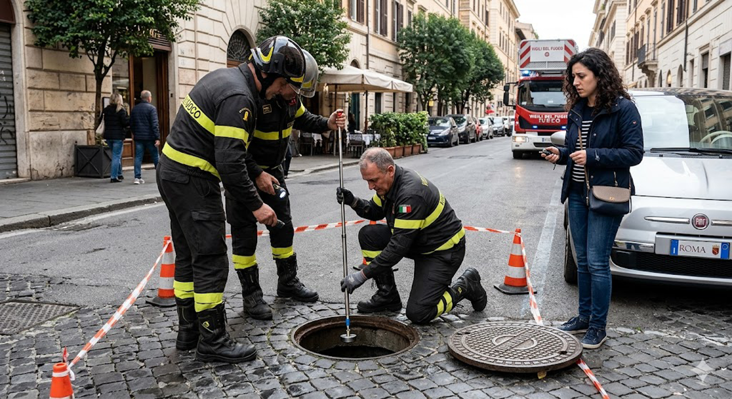 Crema - Chiavi nel tombino