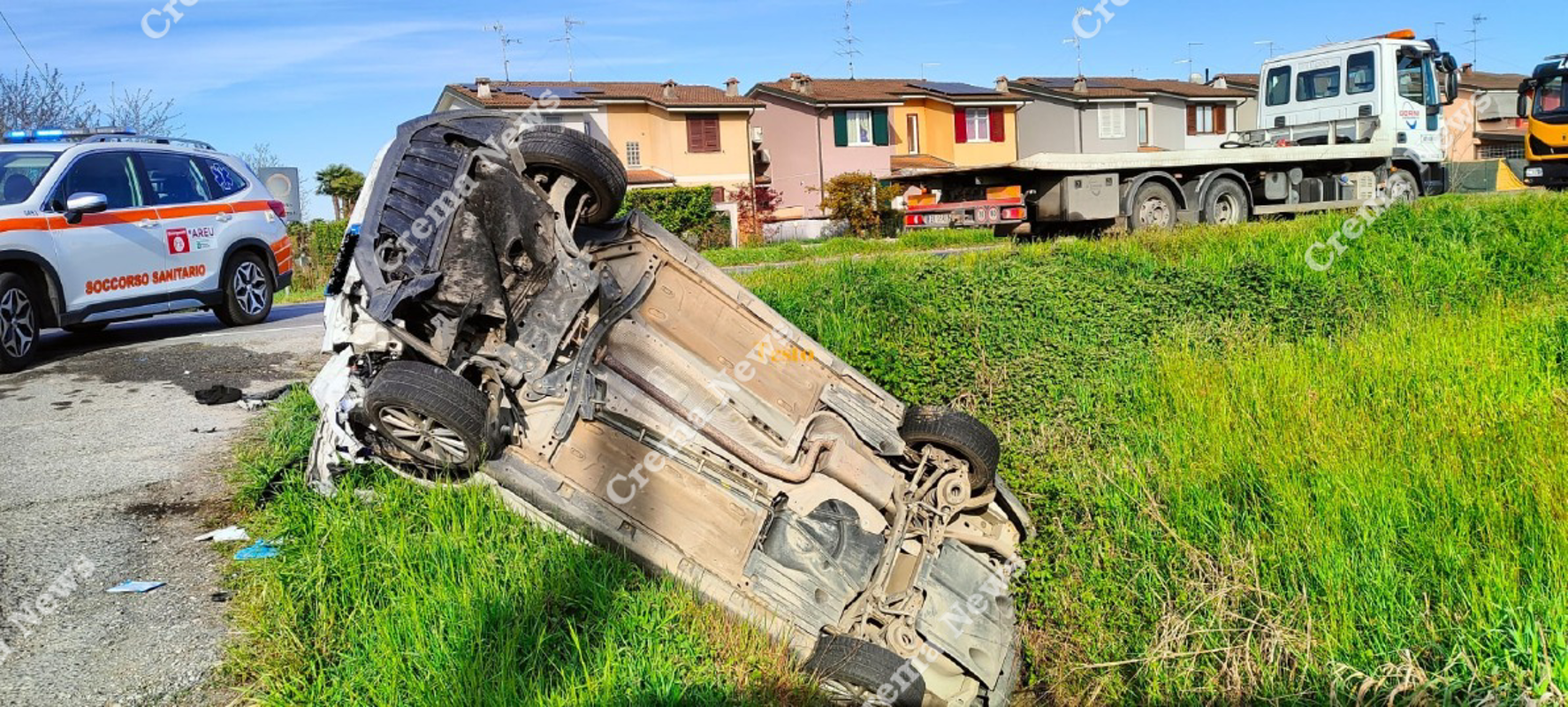 Chieve - Scontro auto - furgone