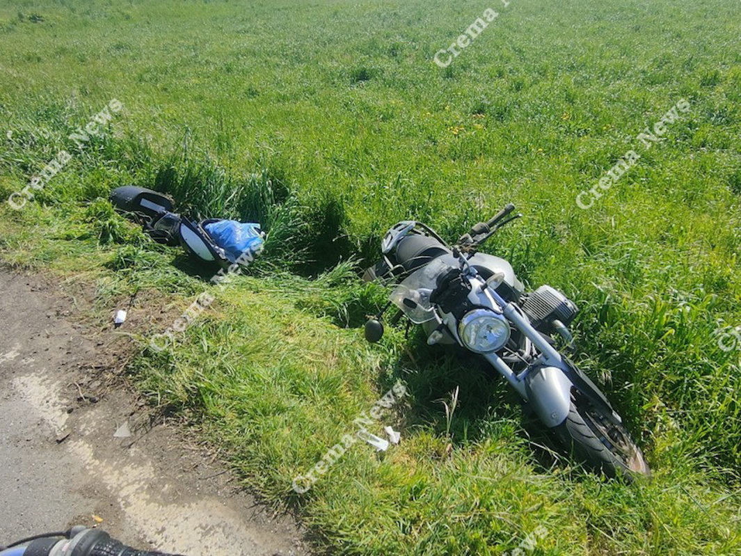 Vailate - Evita un'auto, ma cade con la moto 