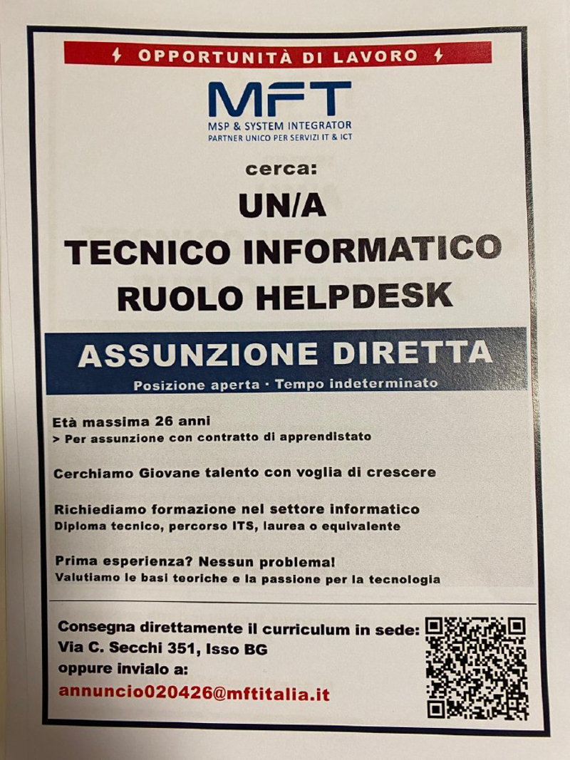 Crema - Cercasi informatico