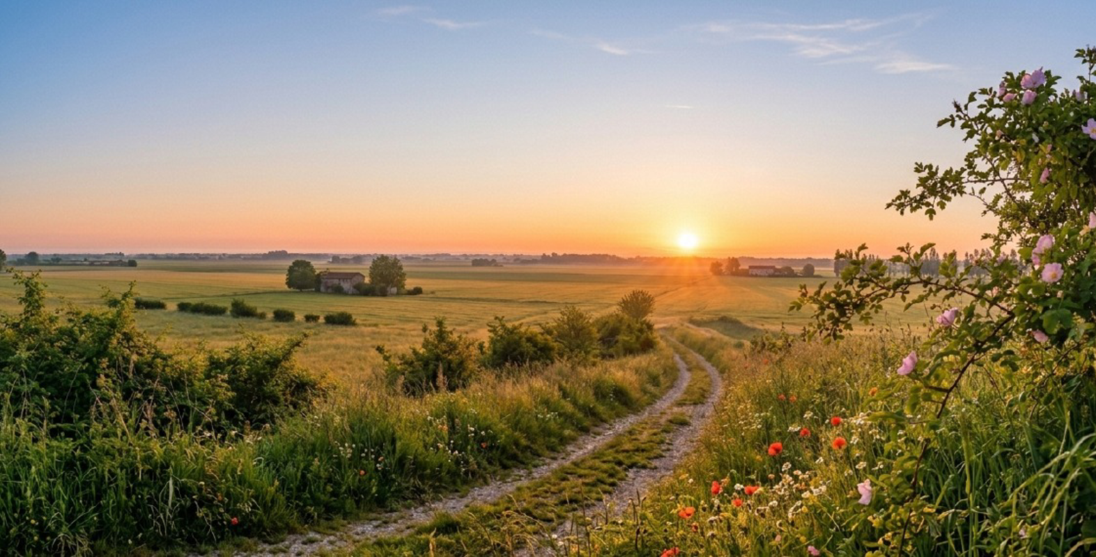 Cielo limpido dall’alba alla sera