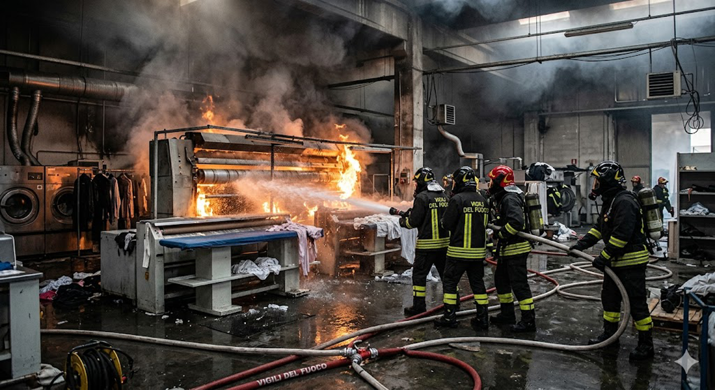 Vaiano - Incendio alla Pragma