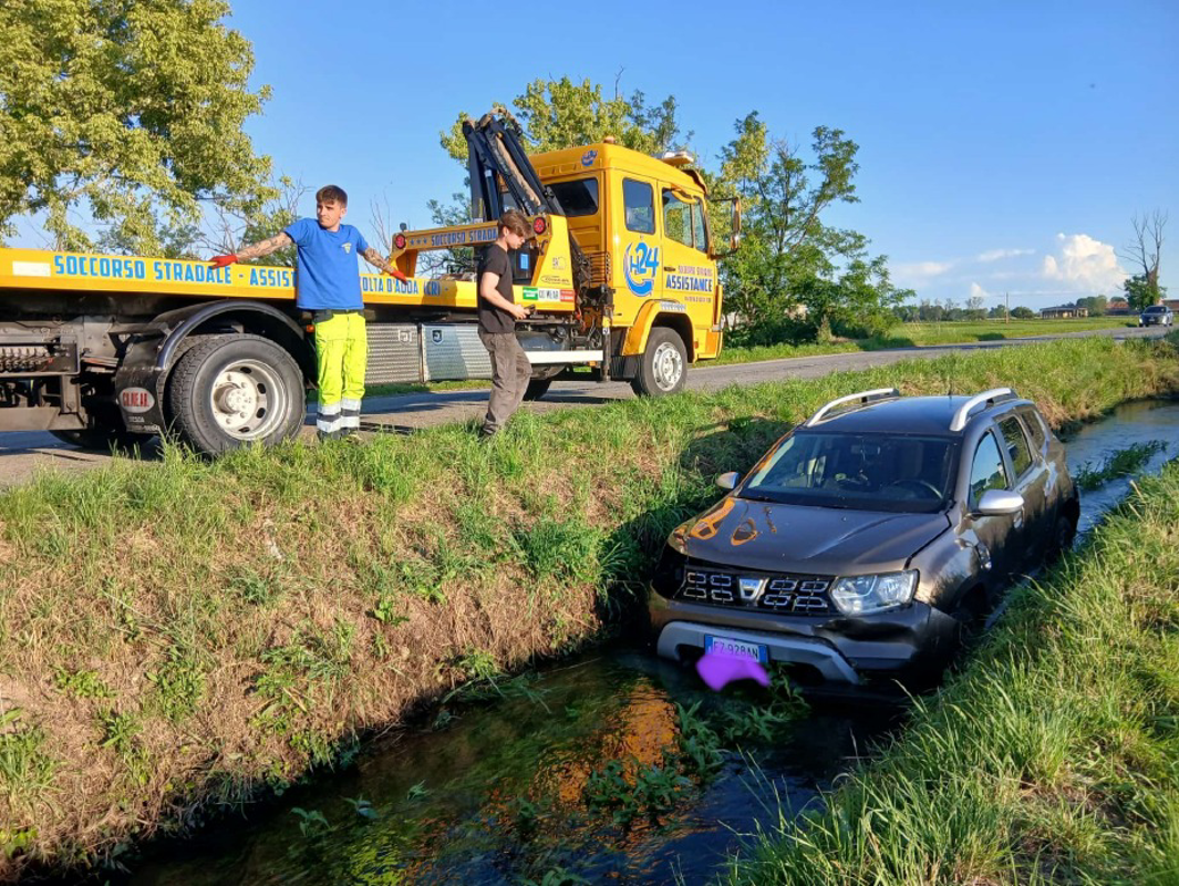 Spino d'Adda - Auto contro trattore