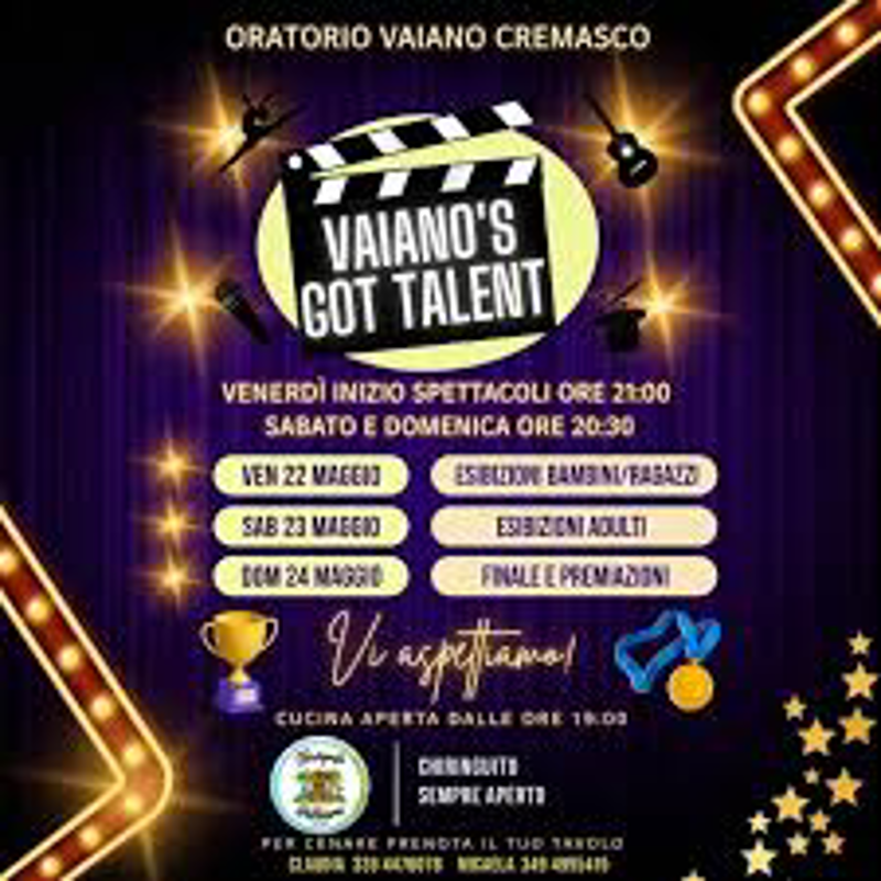 Vaiano - Via a Vaiano’s Got Talent