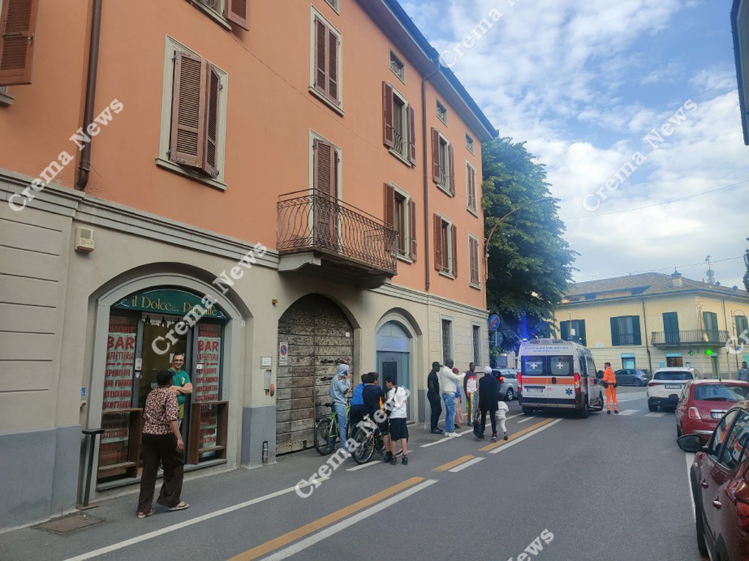 Vailate - Caduta dalla bici