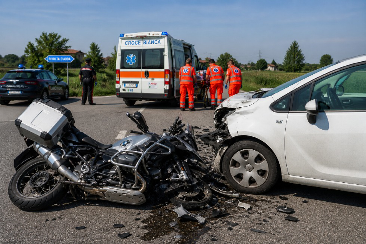 Crema - Motociclista ancora in prognosi riservata