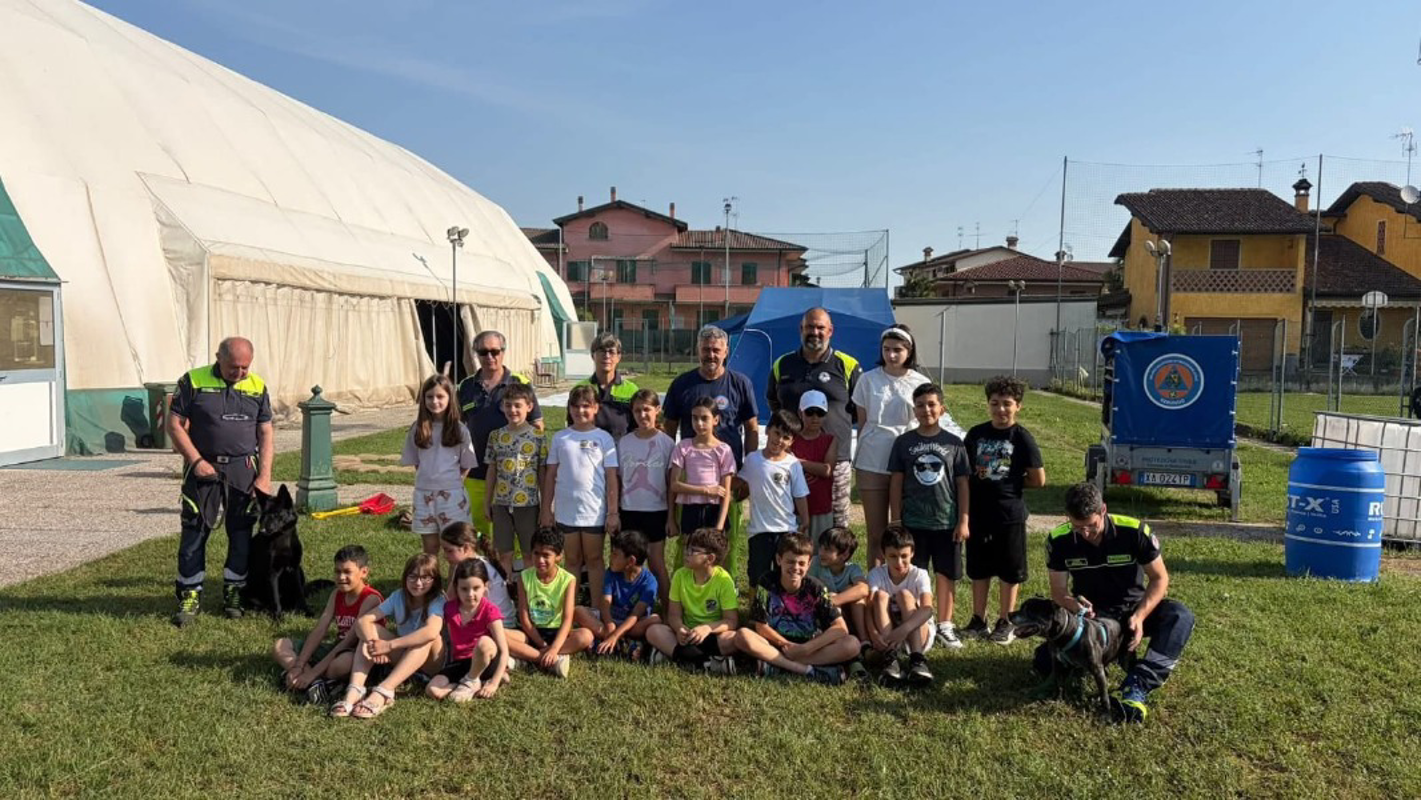 Madignano - Bambini con la protezione civile