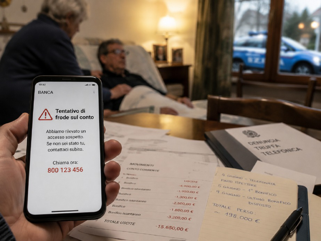 Dal territorio - Anziano truffato per 198mila euro 