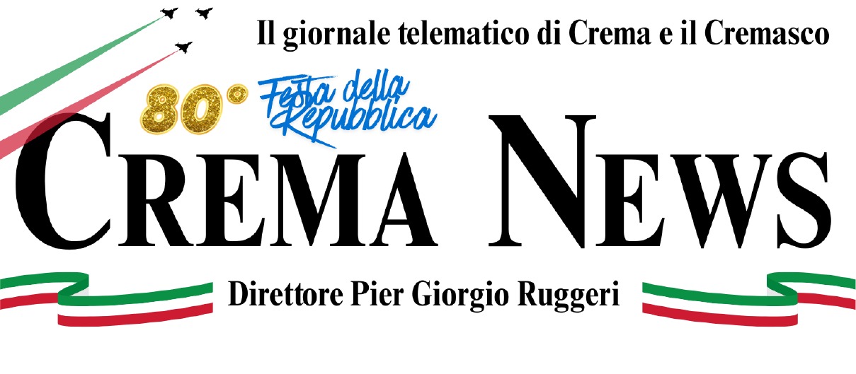 Logo di Crema News - notizie da Crema e Cremasco. Logo - festa della repubblica 80imo
