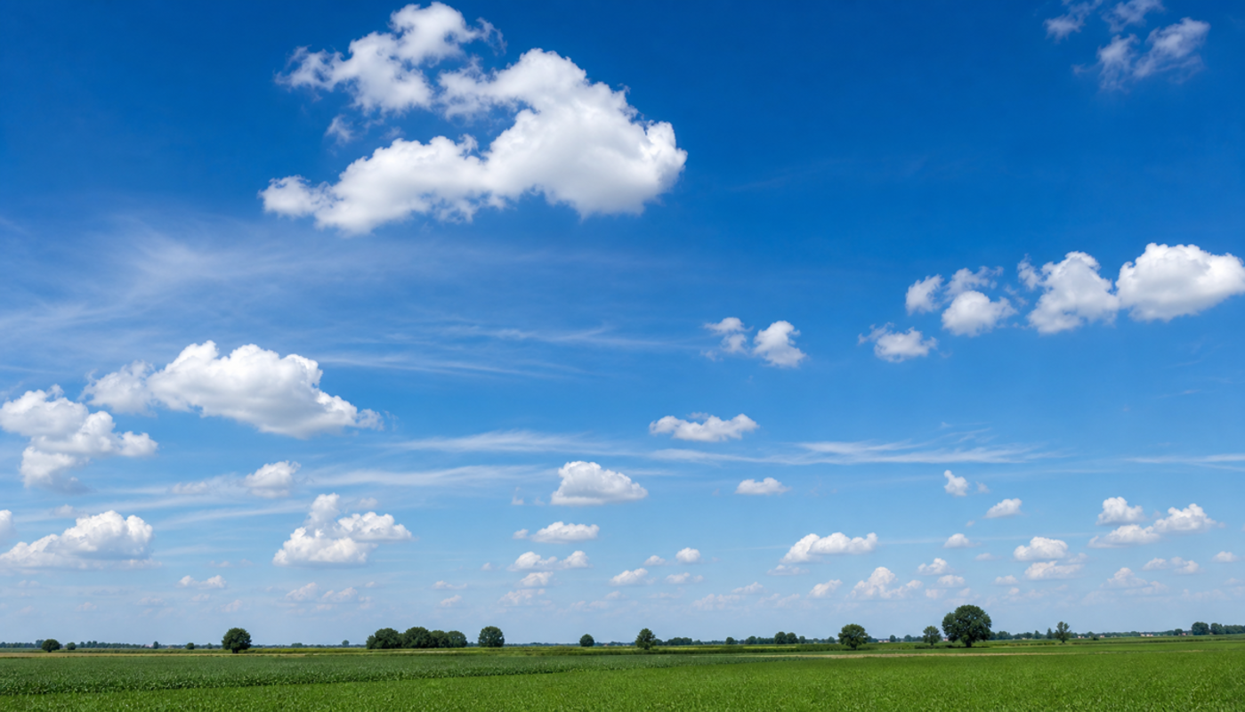 Sole, nuvole e caldo