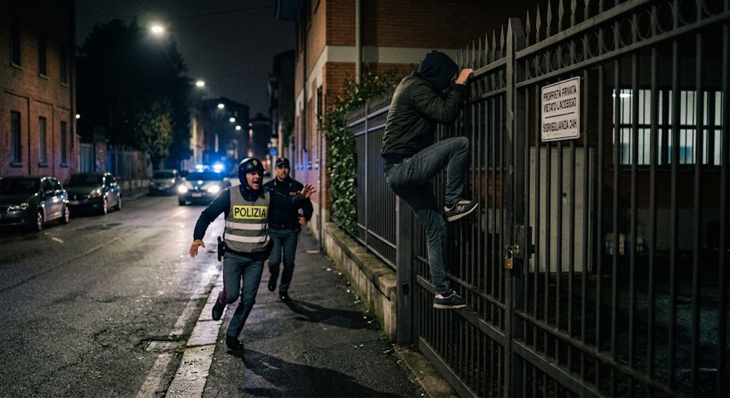 Crema - Scavalca il cancello, arriva la polizia