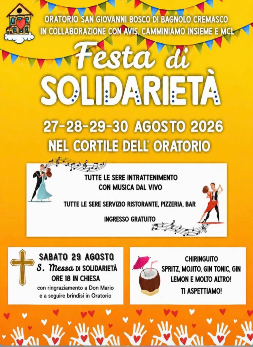 Gli appuntamenti della settimana