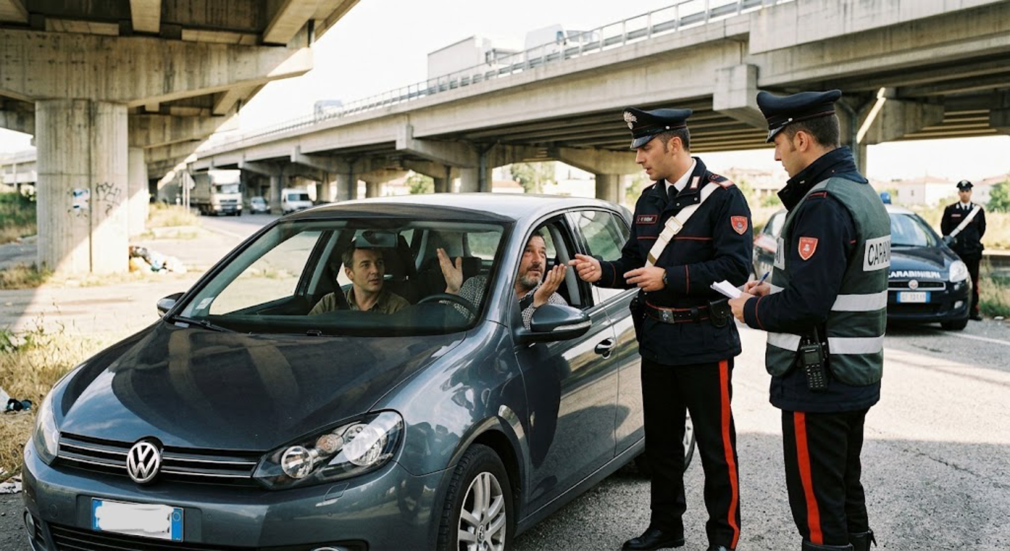 Crema - Straniero su auto rubata