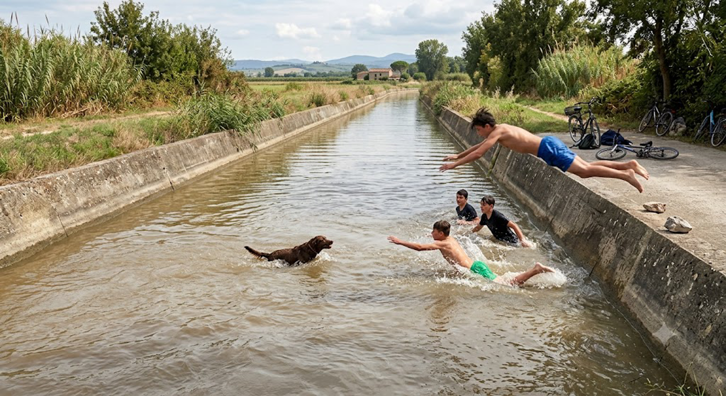 Crema - Cane nel canale, salvato
