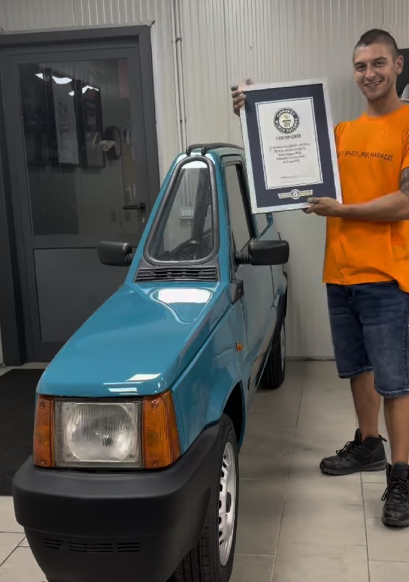 Bagnolo - La Panda Slim nel Guinness World Record  