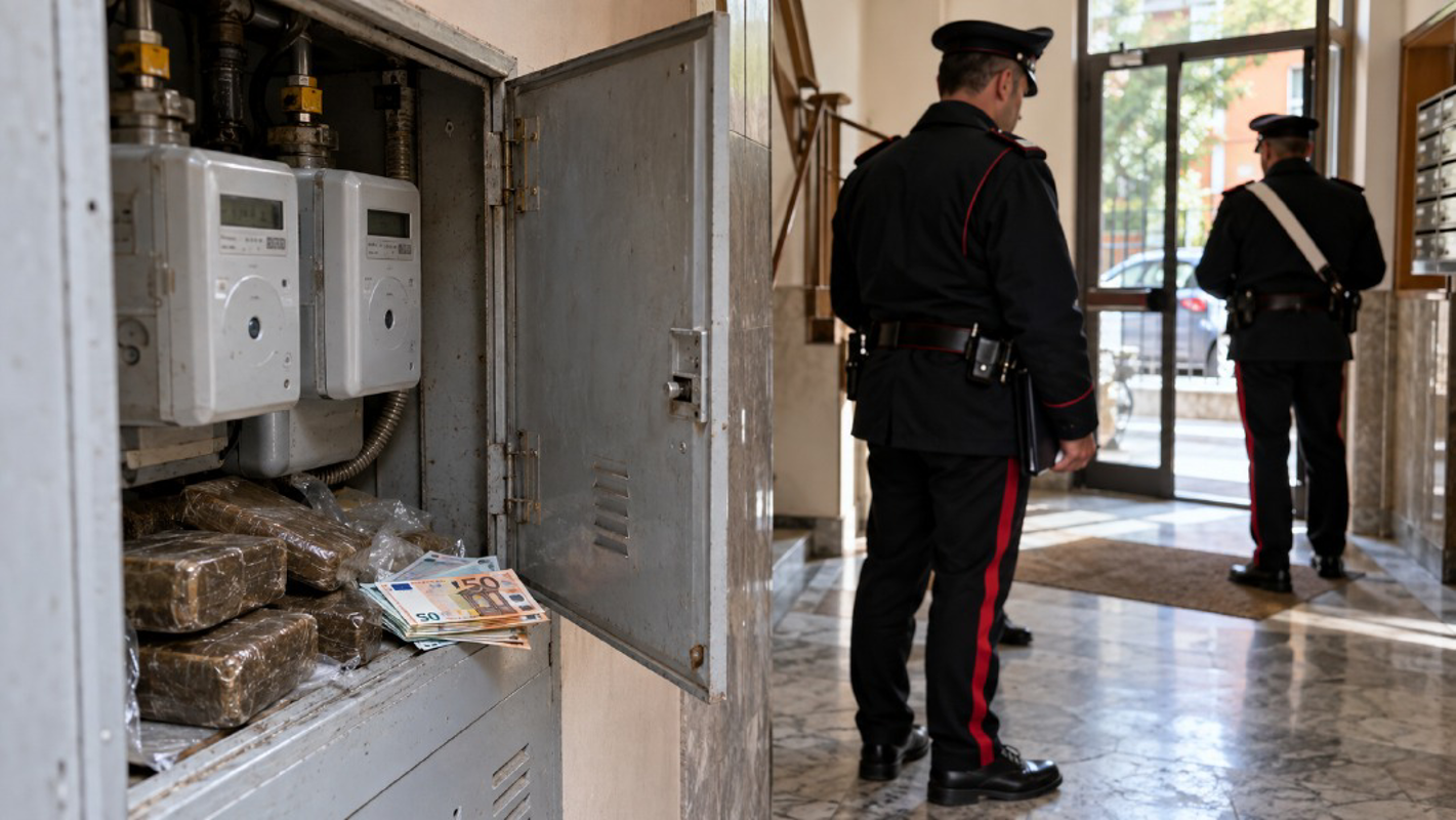Dal territorio - Un chilo di hashish nel contatore