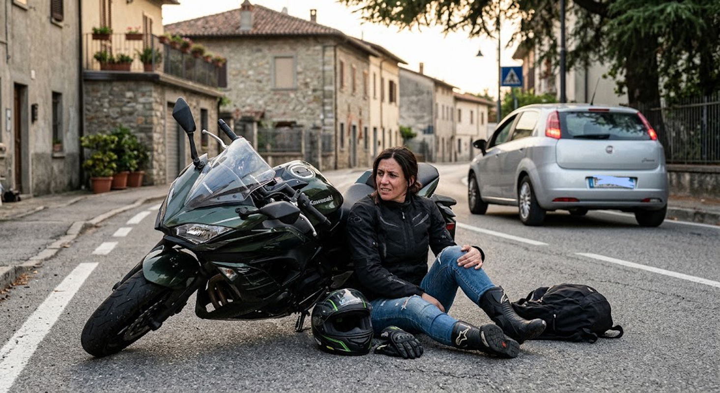 Soncino - Urta una moto e se ne va