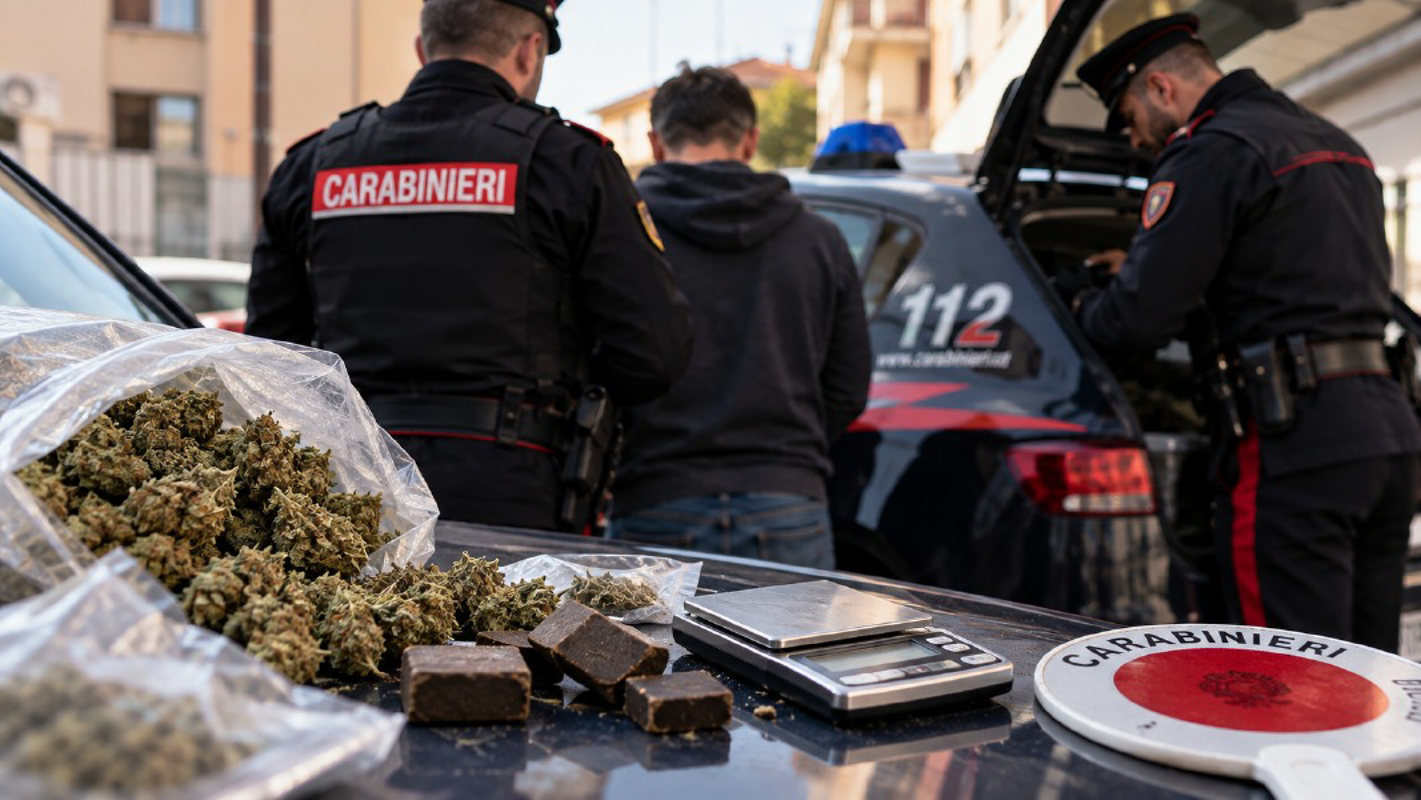 Trescore Cremasco - In casa oltre un etto di marijuana